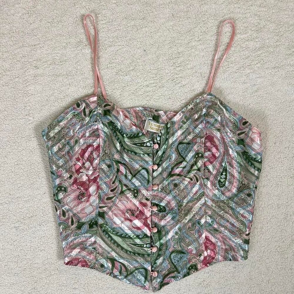Gold Label Victoria’s Secret Floral Glittery Crop Top